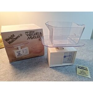 Vintage (1980) 2 in 1 ~ Weight Watchers Food Scale and Measuring  Kit